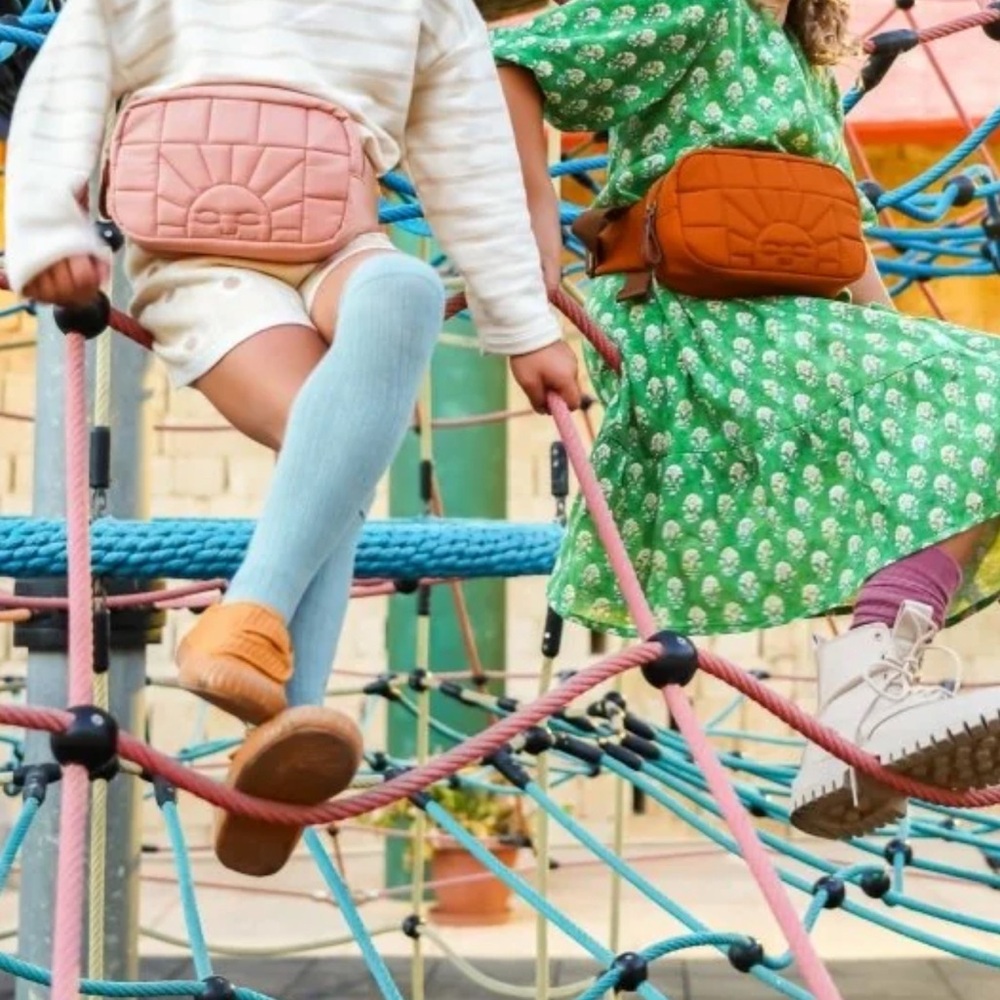 Kids Quilted Belt Bag - Sunset (Pink)